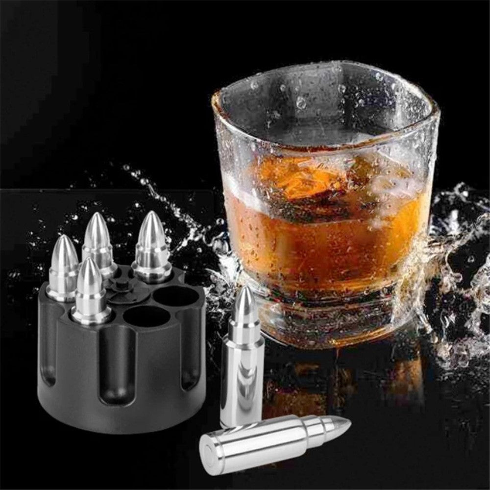 Iskylarstenar i kulform – rostfritt stål för whiskey och vin