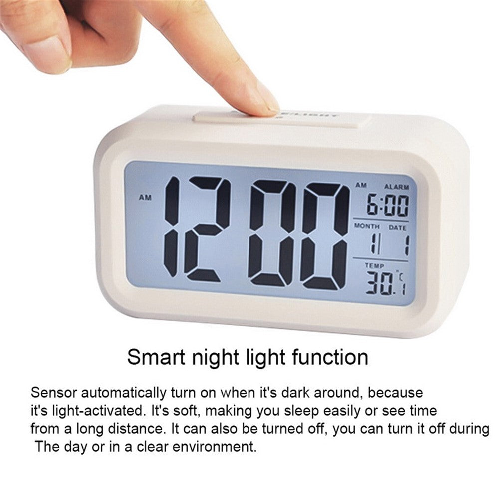 Väckarklocka – LED-display med temperatur och datum
