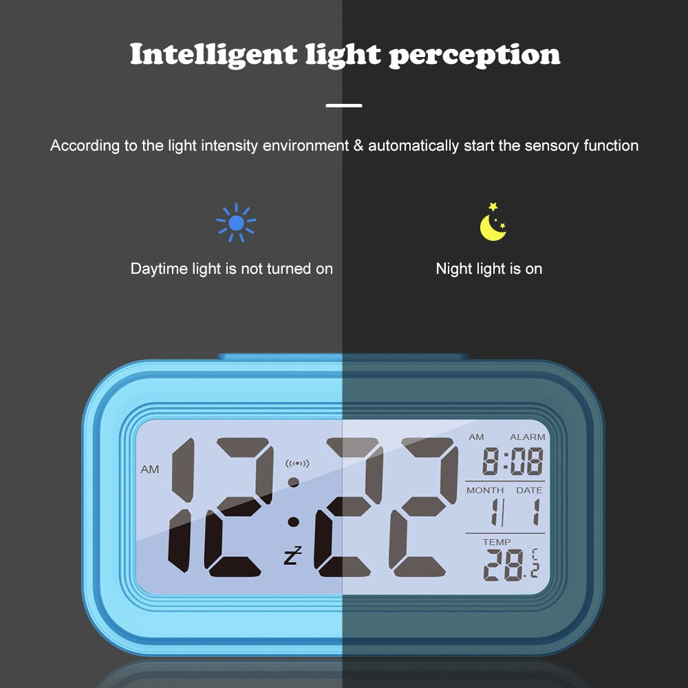Väckarklocka – LED-display med temperatur och datum