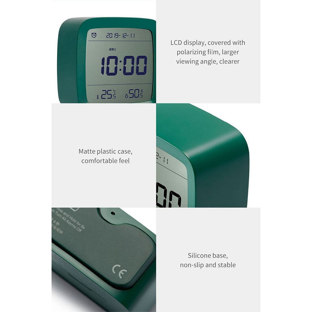 Bluetooth-termometer och luftfuktighetsmätare med väckarklocka och bakgrundsbelysning