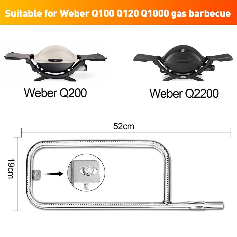 Brännarrör – 65032 rostfritt 20,5” för Weber Q200 / Q220 grill