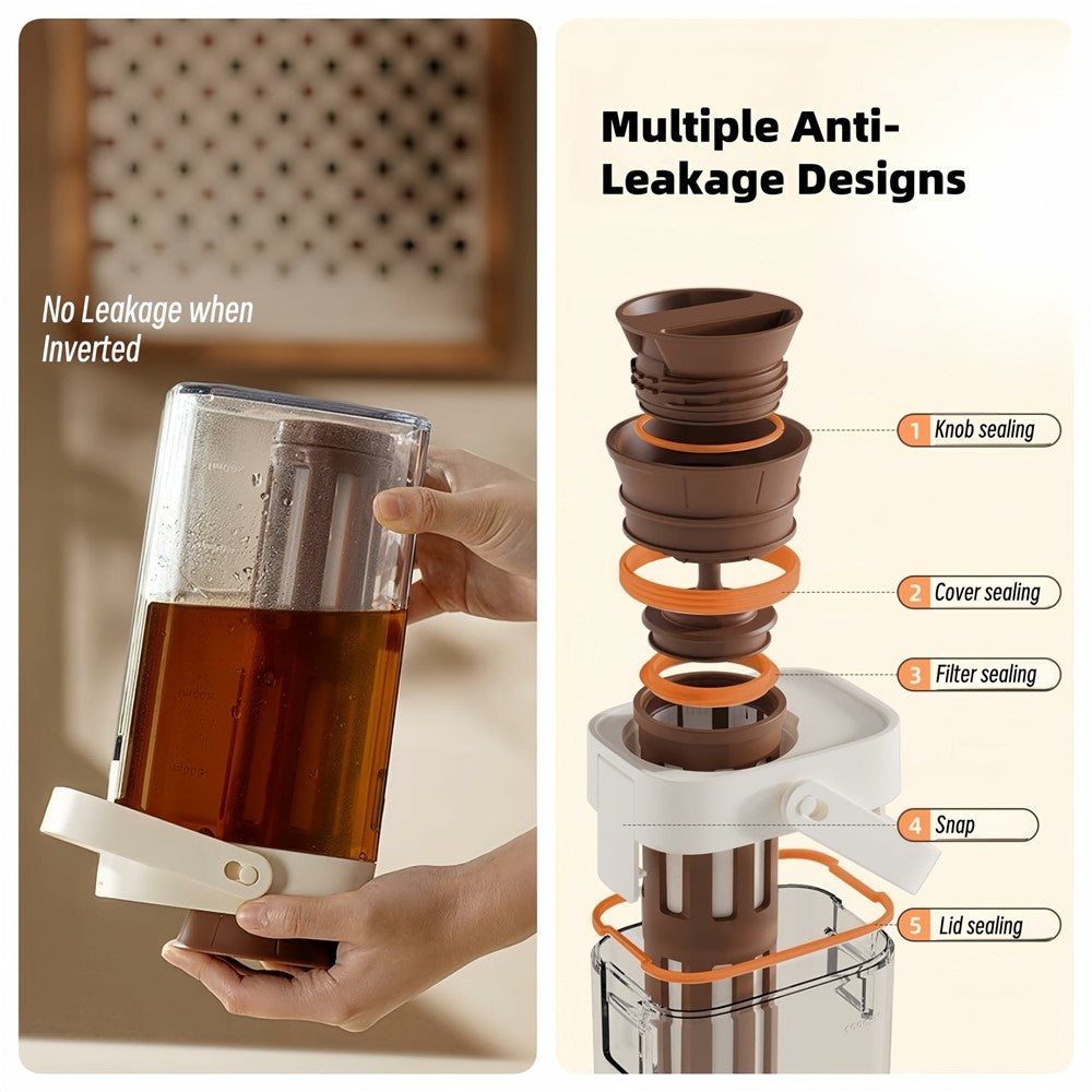 Kanna – 1000ml cold brew kaffekanna med tesil, BPA-fri