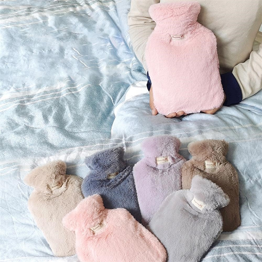 Värmeflaska – 2000ml tjock modell med fluffig yta