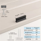 Möbelhandtag i svart aluminium – 50 mm