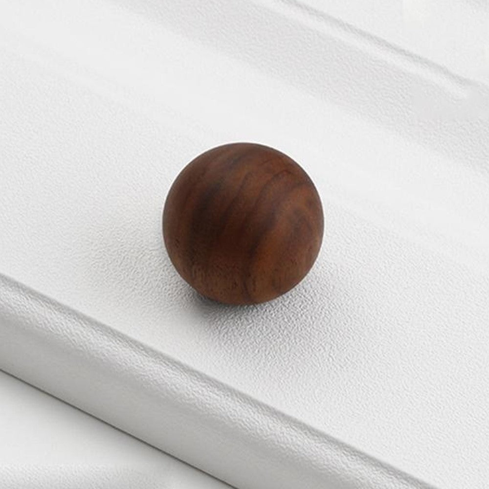 Knopp – 6564 rund trähållare 30mm enkelhåls för garderob & byrå