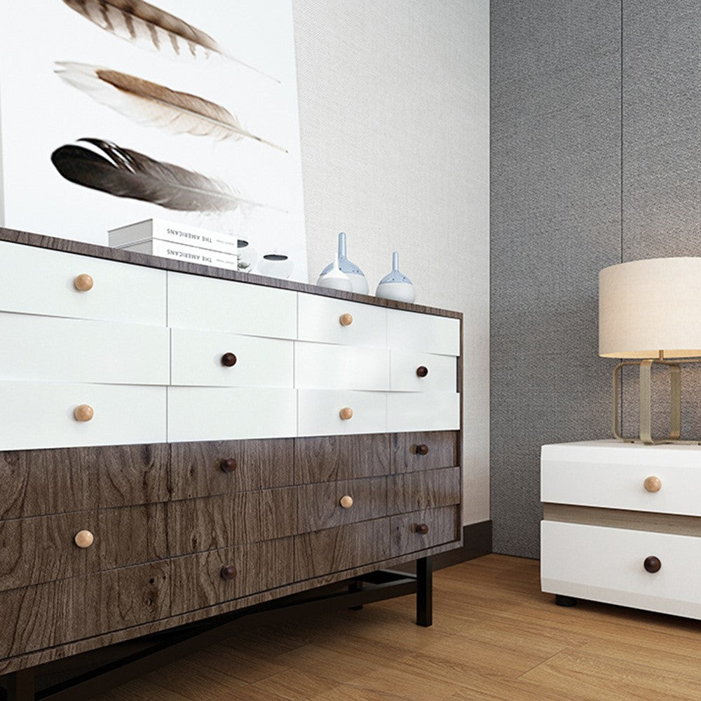 Knopp – 6564 rund trähållare 30mm enkelhåls för garderob & byrå