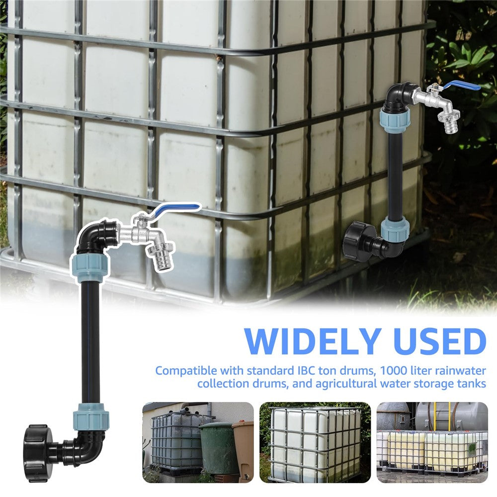 IBC-tankadapter – PE-rörset med 3/4” vattenkran