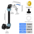 IBC-tankadapter – PE-rörset med 3/4” vattenkran
