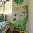 Väggdekor – tecknad dinosaurie, självhäftande