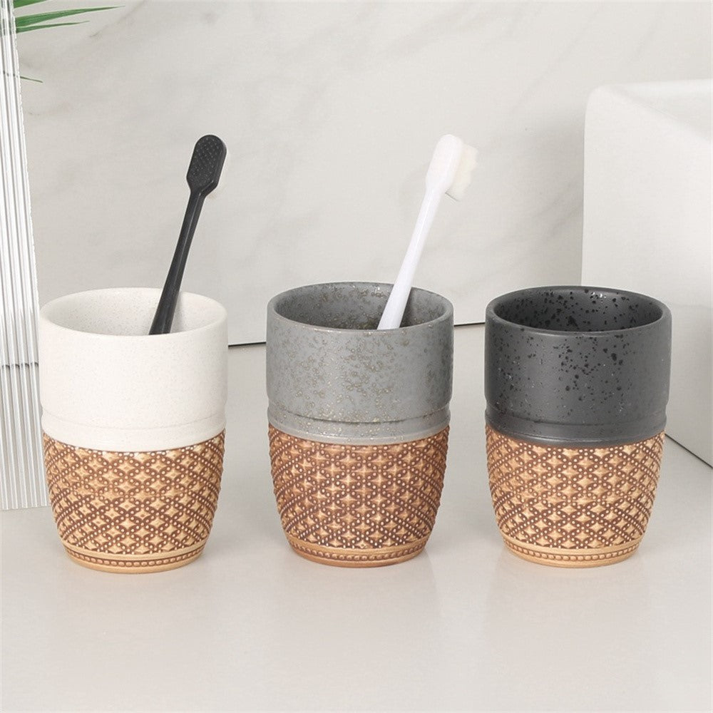 Mugg – präglad keramisk tandborstmugg 300 ml