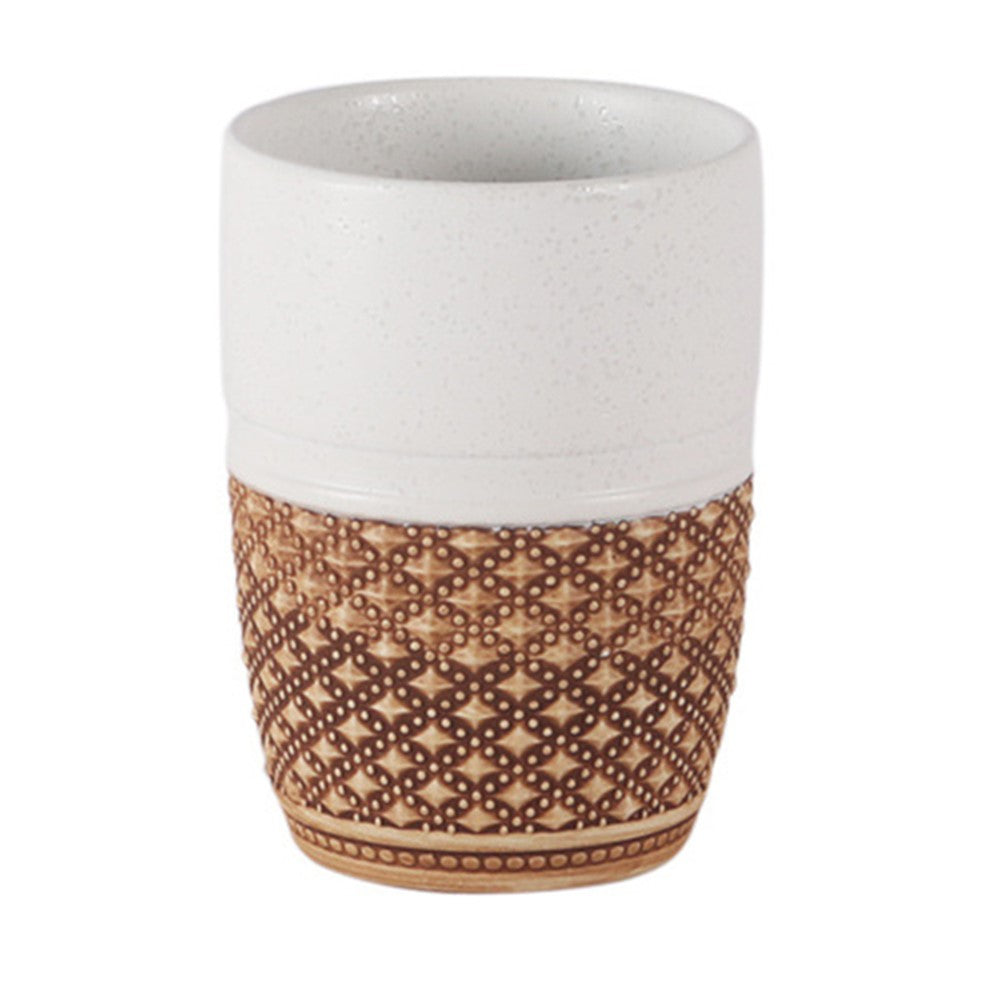 Mugg – präglad keramisk tandborstmugg 300 ml