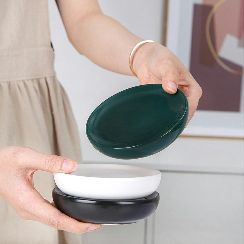 Tvålfat – minimal rund design i keramik