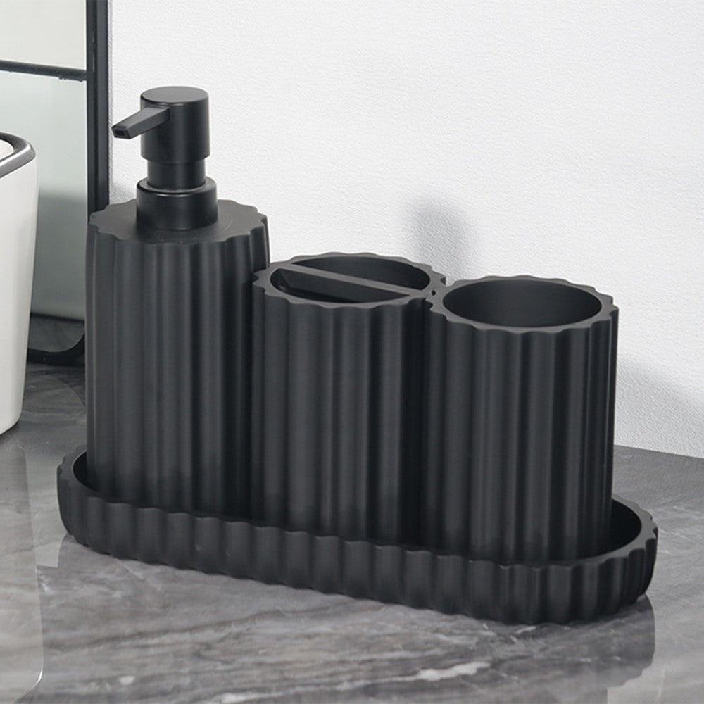 4-delars resinset med pump, mugg, hållare & bricka