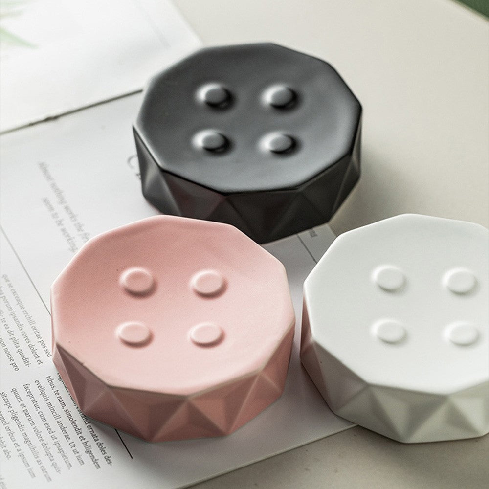 Set – 3-delars keramikset i nordisk stil med pump & tvålfat