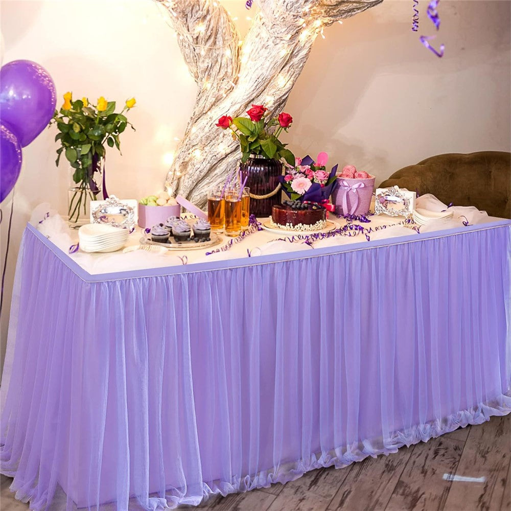 Bordskjol – 14ft tyllkjol i polyester, 75x426cm