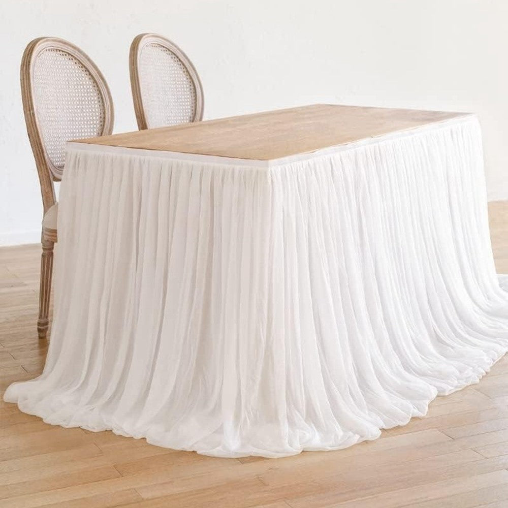 Bordskjol – 4ft tyllkjol i polyester, 75x122cm