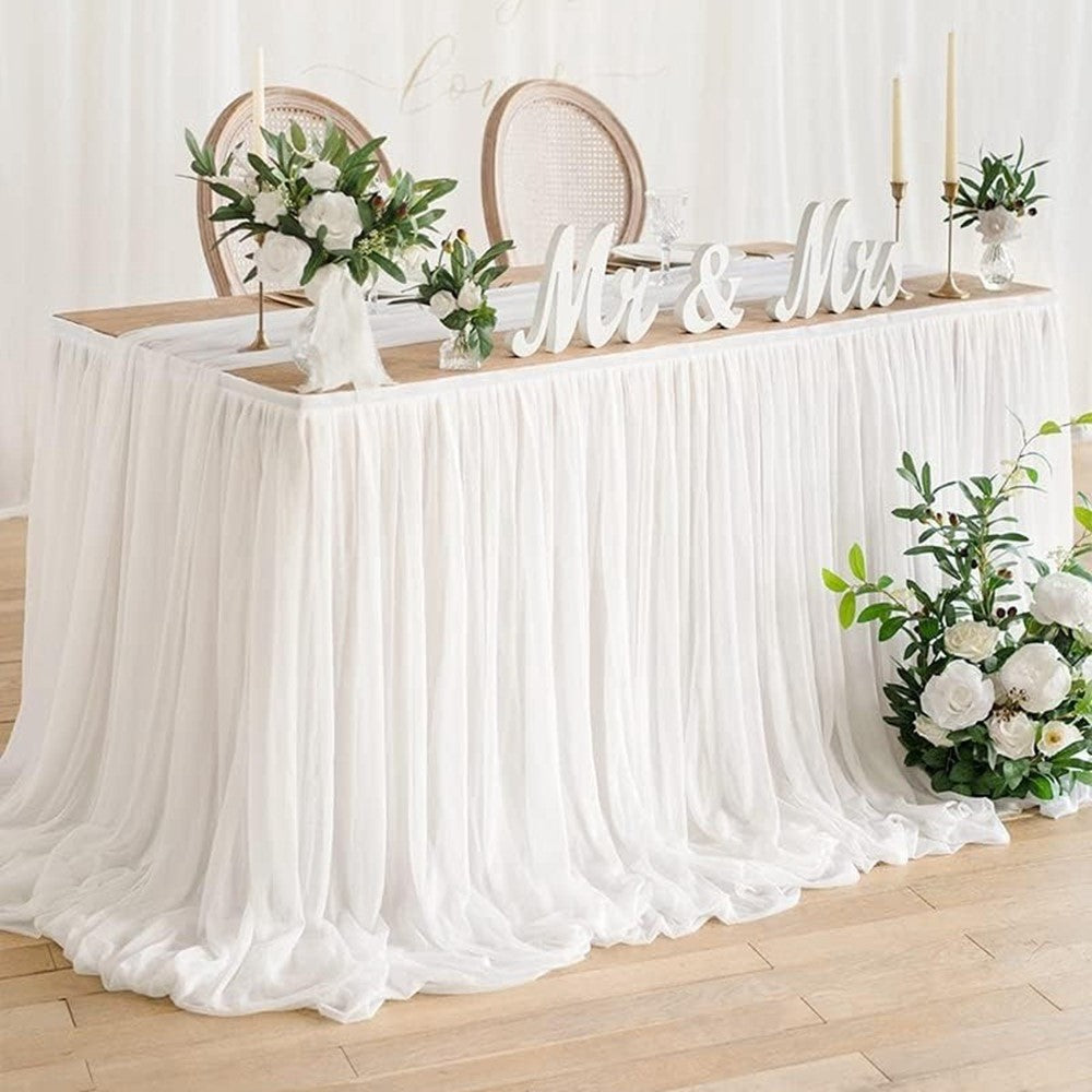 Bordskjol – 4ft tyllkjol i polyester, 75x122cm