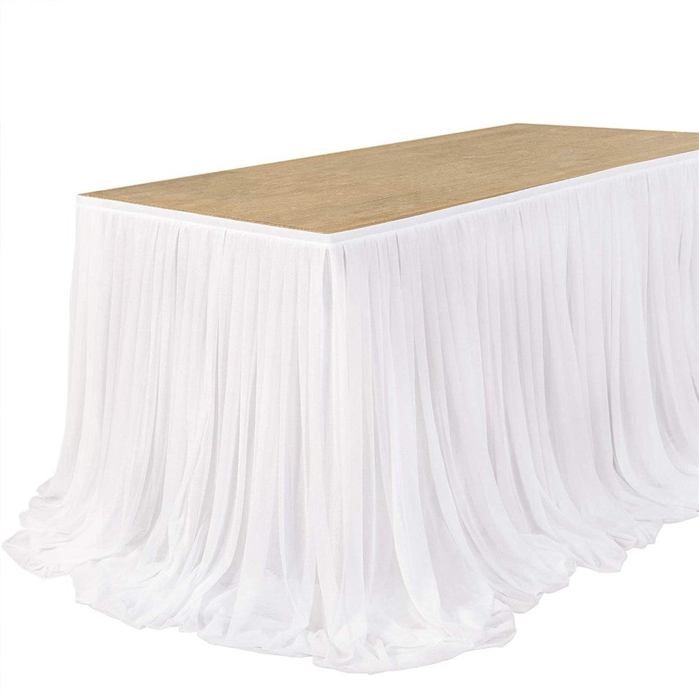 Bordskjol – 4ft tyllkjol i polyester, 75x122cm