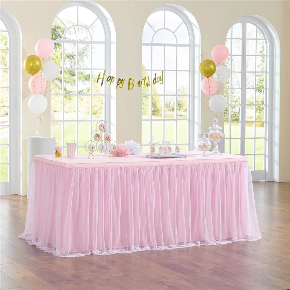 Bordskjol – 4ft tyllkjol i polyester, 75x122cm