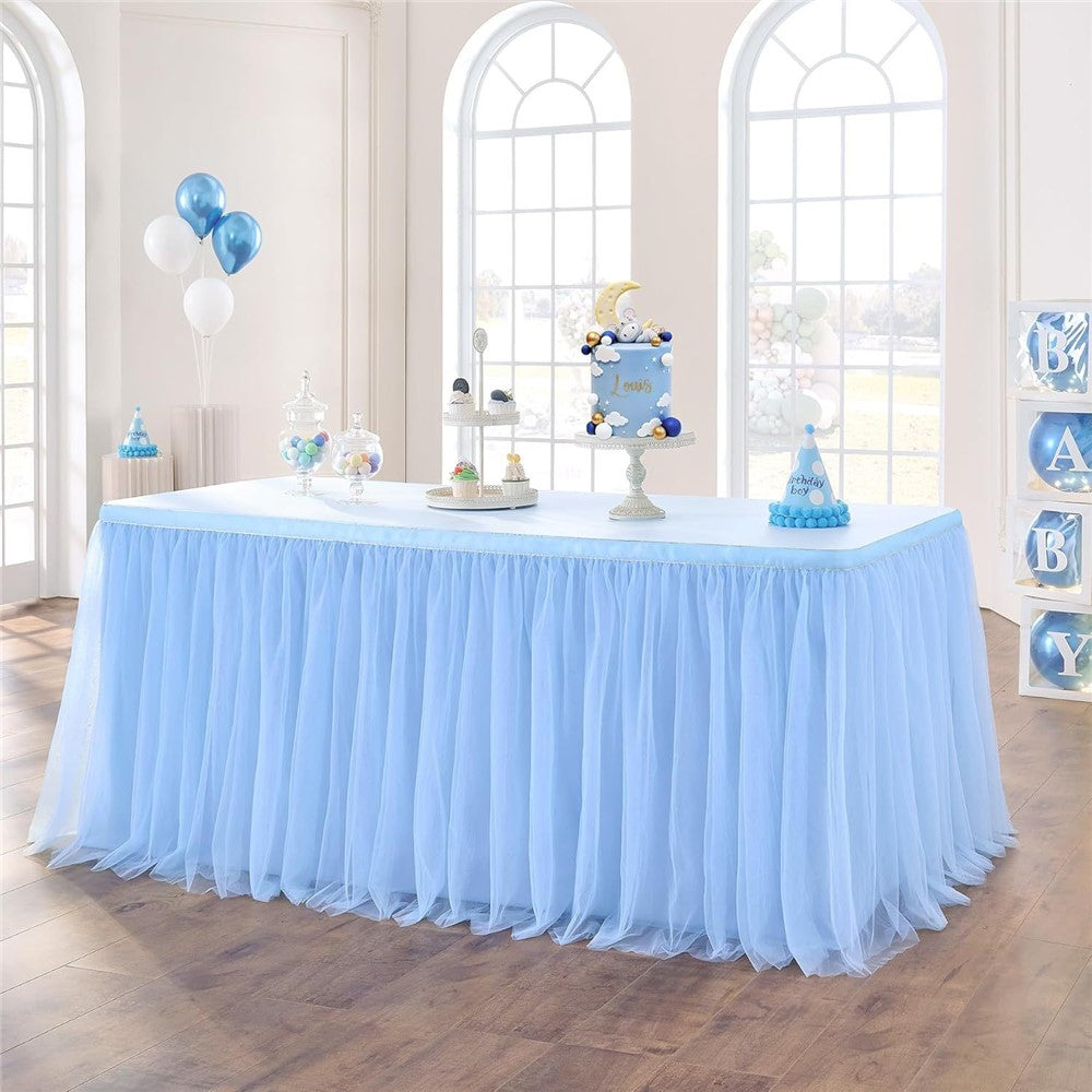 Bordskjol – 4ft tyllkjol i polyester, 75x122cm