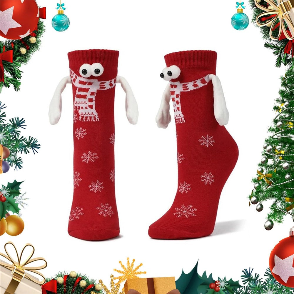 Strumpor – 3D julmotiv med magnet, mid-längd