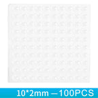 Möbeltassar – 100-pack 10x2mm självhäftande silikonbumpers