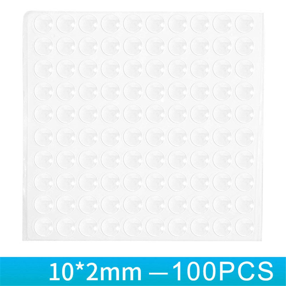 Möbeltassar – 100-pack 10x2mm självhäftande silikonbumpers