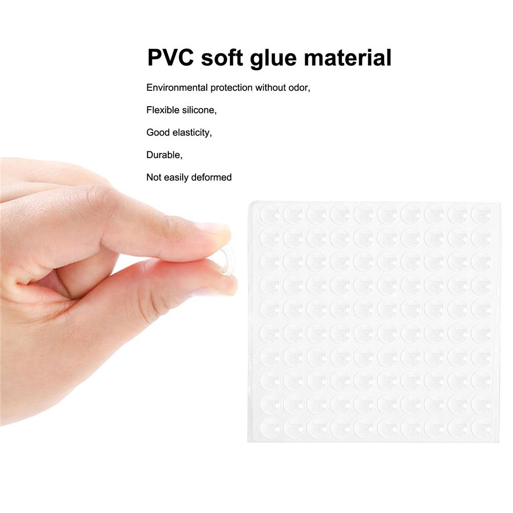 Möbeltassar – 100-pack 10x2mm självhäftande silikonbumpers