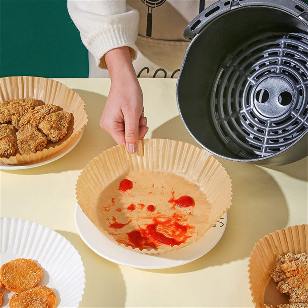Bakpapper – 50-pack 16cm non-stick för airfryer