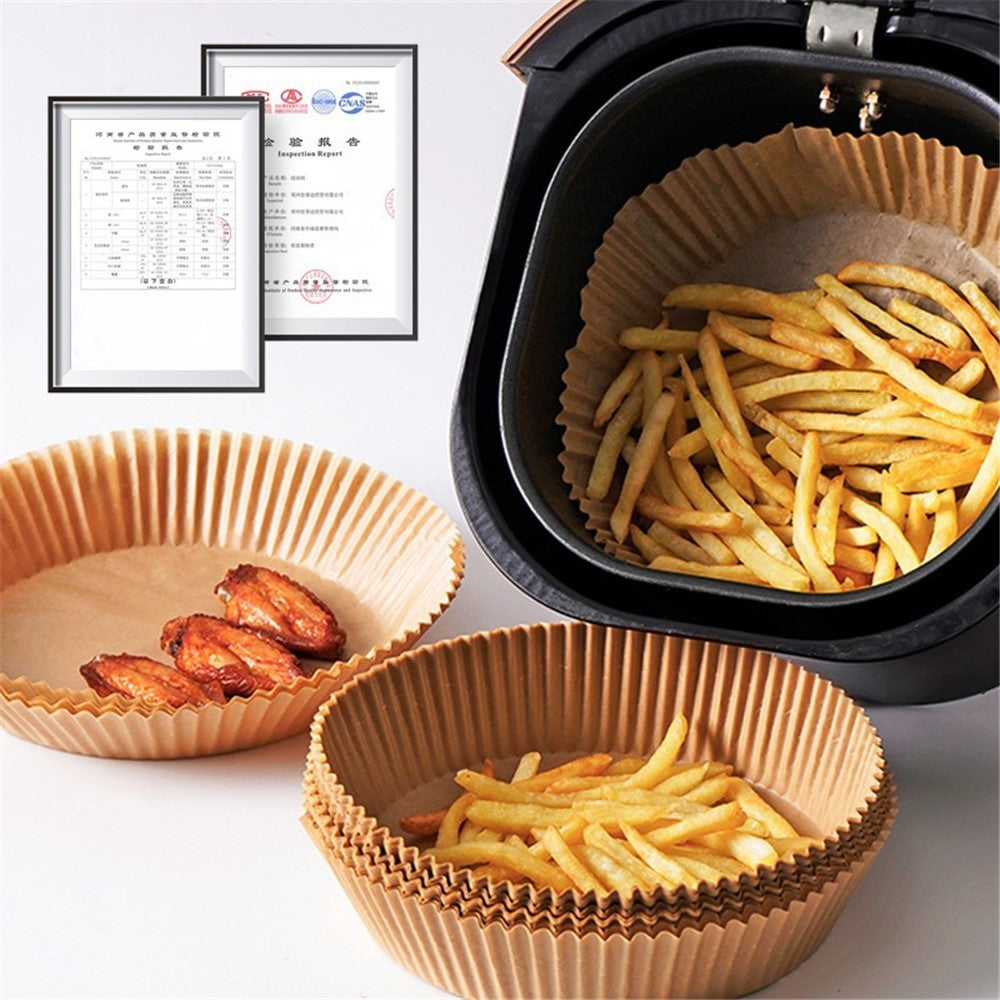 Bakpapper – 50-pack 16cm non-stick för airfryer