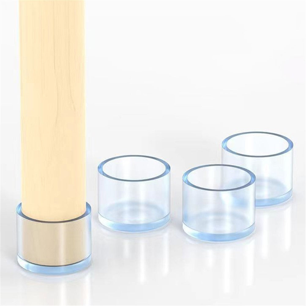 Möbeltassar – 4-pack 60mm transparenta golvskydd