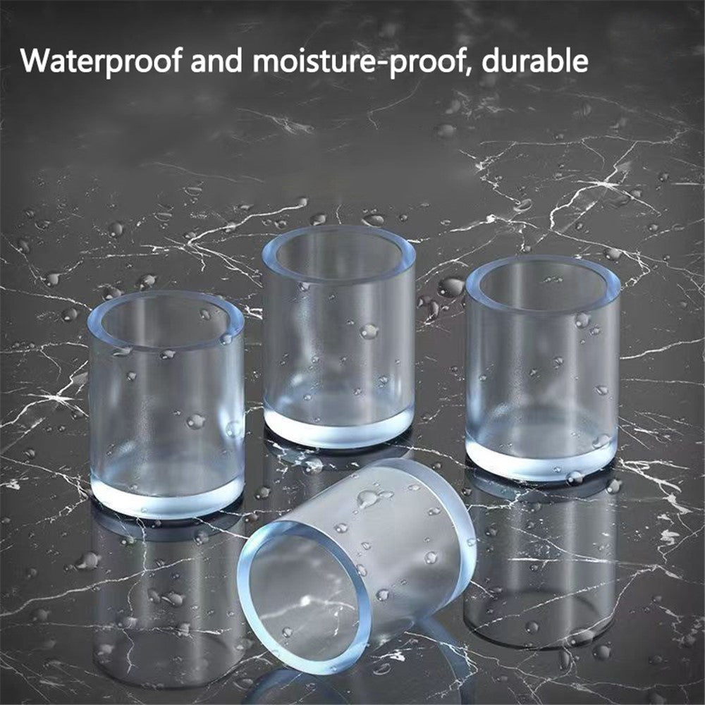 Möbeltassar – 4-pack 60mm transparenta golvskydd