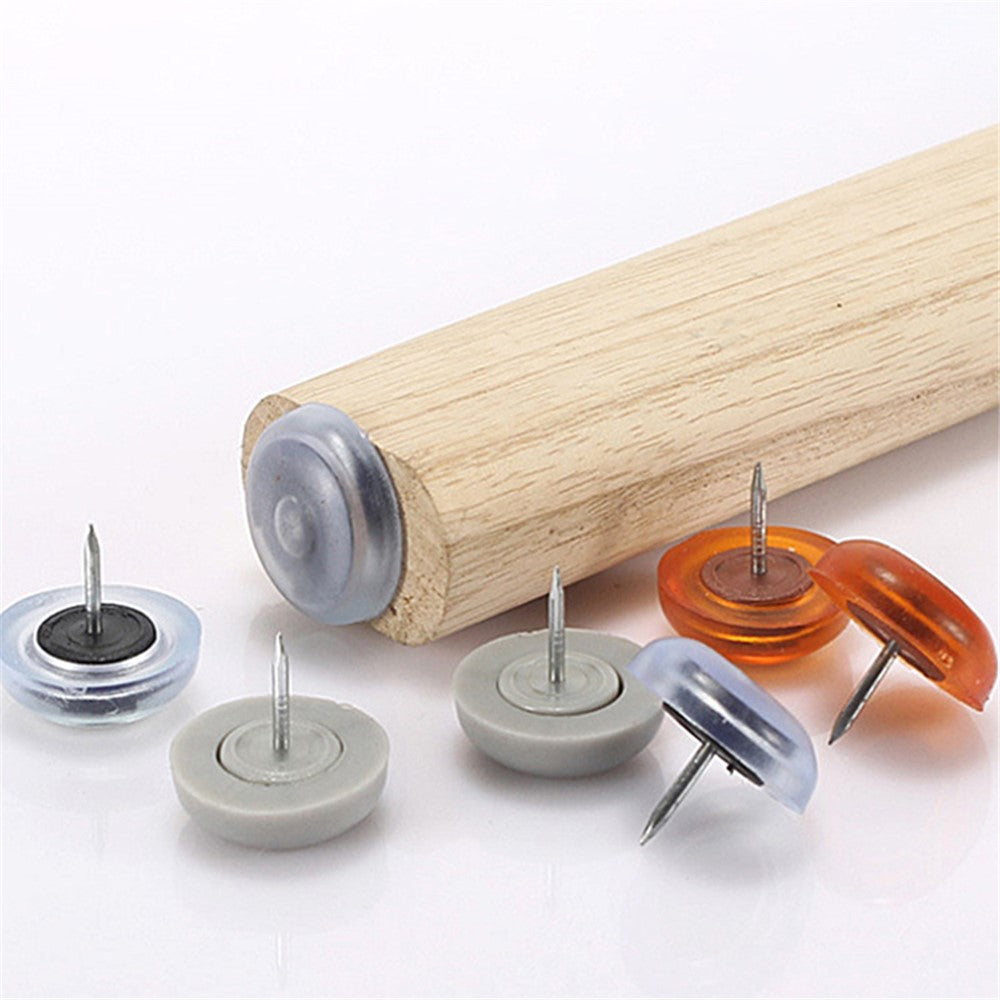 Möbeltassar – 10-pack PVC-golvskydd med spik