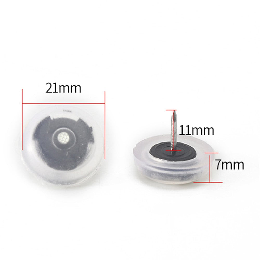 Möbeltassar – 10-pack PVC-golvskydd med spik