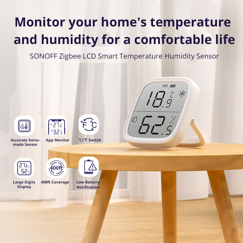 Hem Temperatur- och fuktighetssensor ZigBee – för Alexa/Google Home