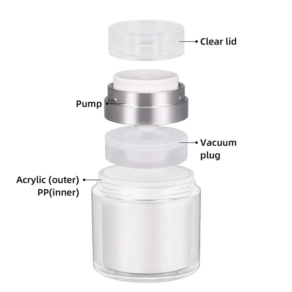 Burk – 30ml airless pumpflaska för kräm & lotion