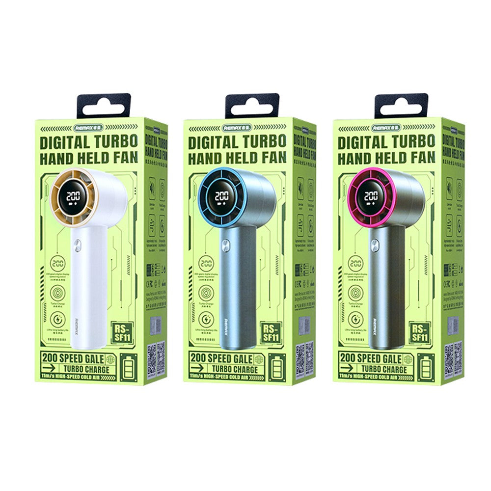 Handfläkt med display – 3600mAh uppladdningsbar mini-fläkt
