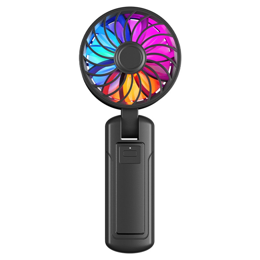 Handhållen fläkt – RGB-ljus och steglös hastighet