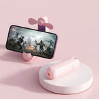 Handfläkt – F11 multifunktionell med powerbank och spegel
