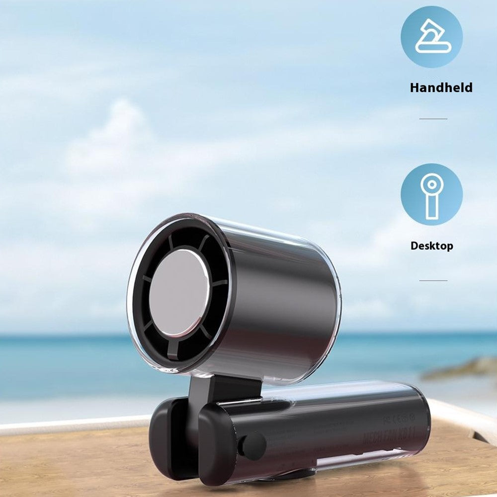 Vikbar Handfläkt med Semiconductor-Kylning och Ficklampa