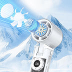 Vikbar Handfläkt med Semiconductor-Kylning och Ficklampa