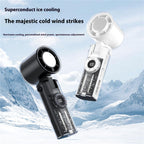 Vikbar Handfläkt med Semiconductor-Kylning och Ficklampa