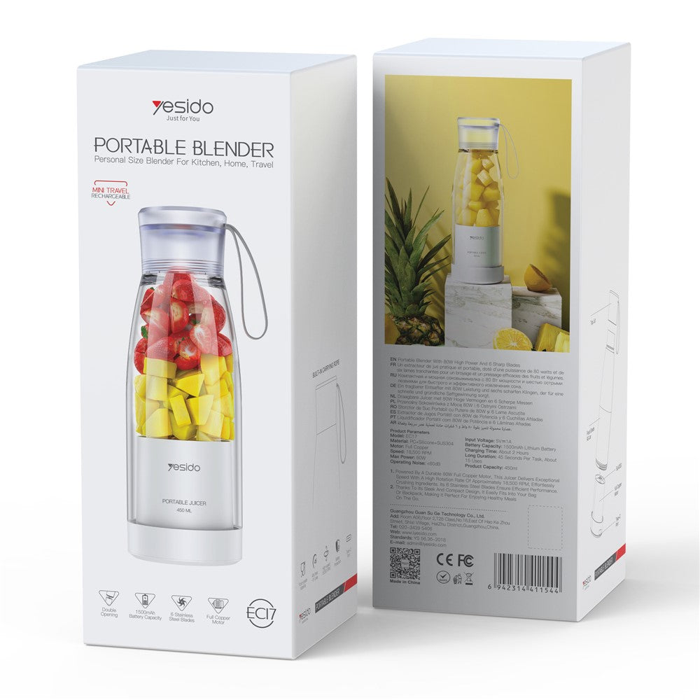 YESIDO portabel blender med 6 knivblad