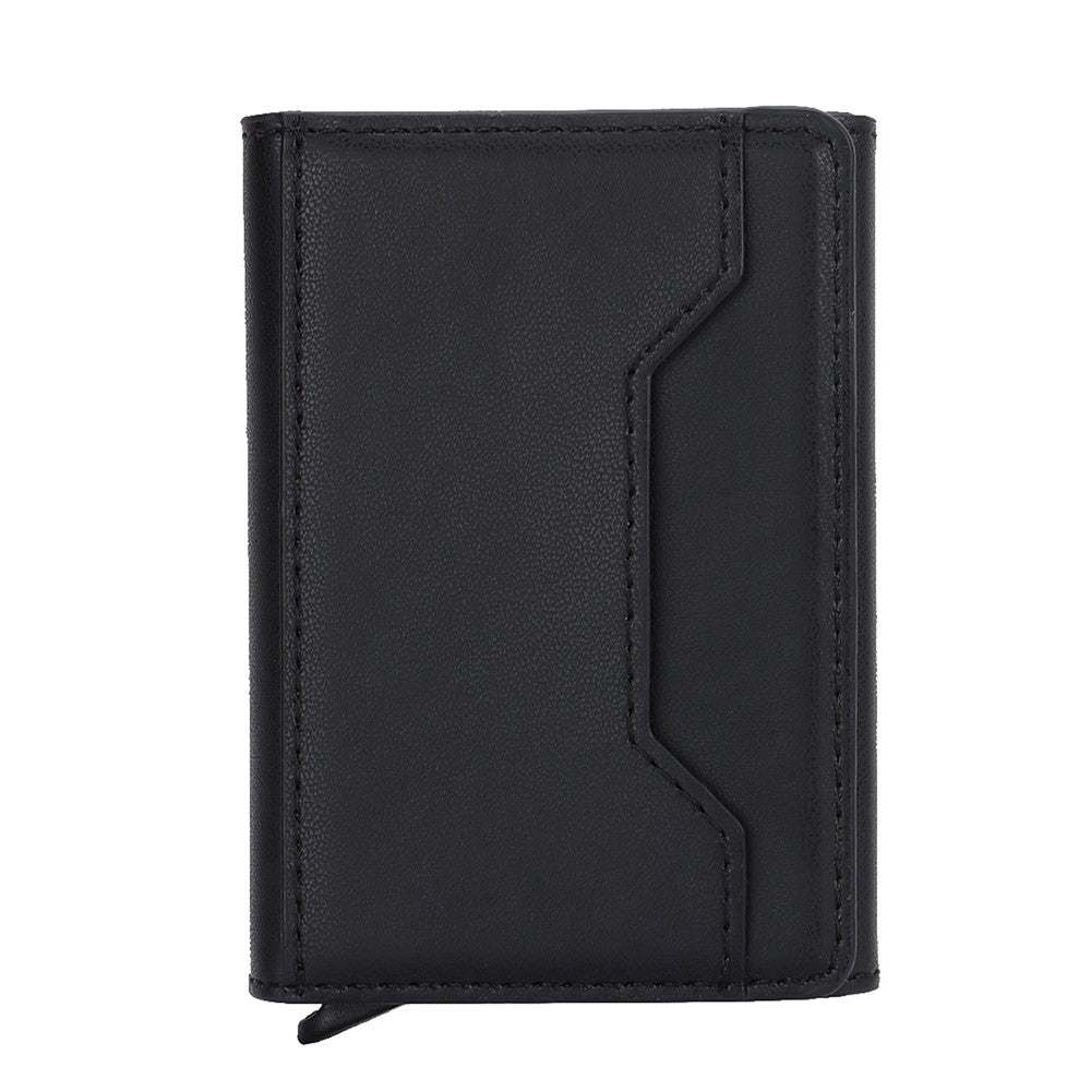 Automatisk pop-up kortfodral – PU-läder + metall