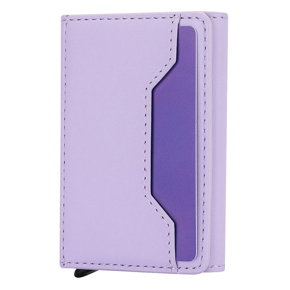 Automatisk pop-up kortfodral – PU-läder + metall