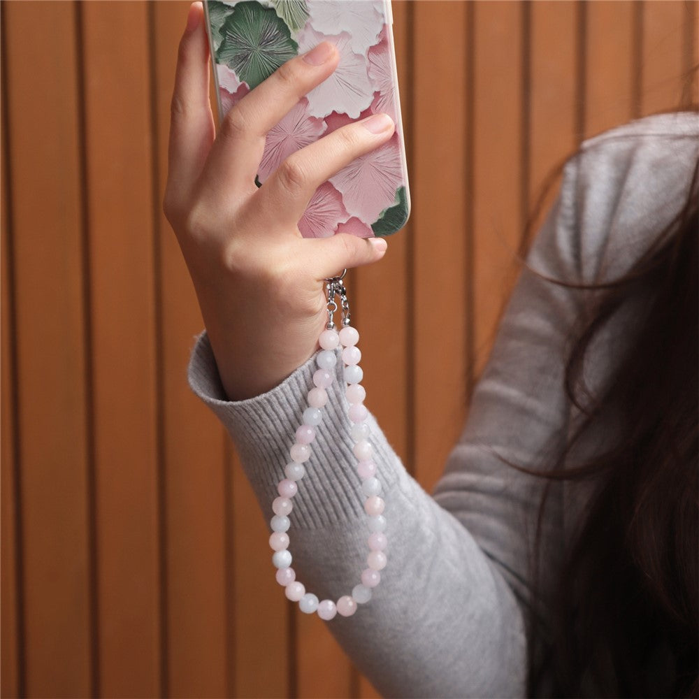Mobilband med färgade ädelstenar – handrem till telefon