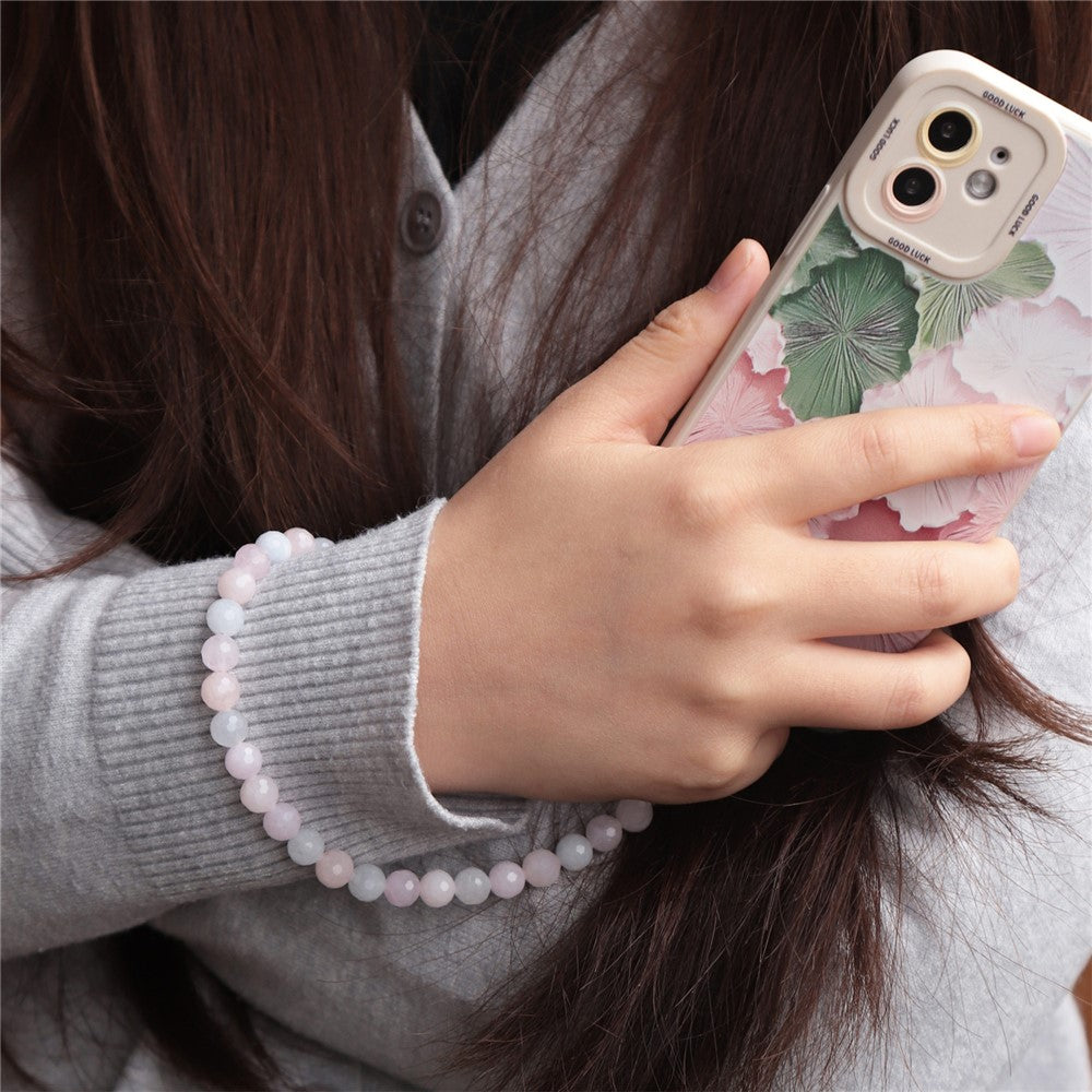 Mobilband med färgade ädelstenar – handrem till telefon