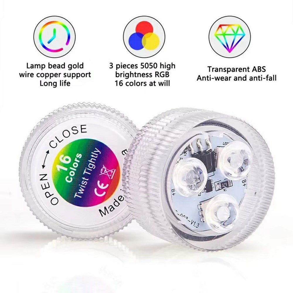 Vattentät RGB LED-Belysning med Fjärrkontroll (2-pack)