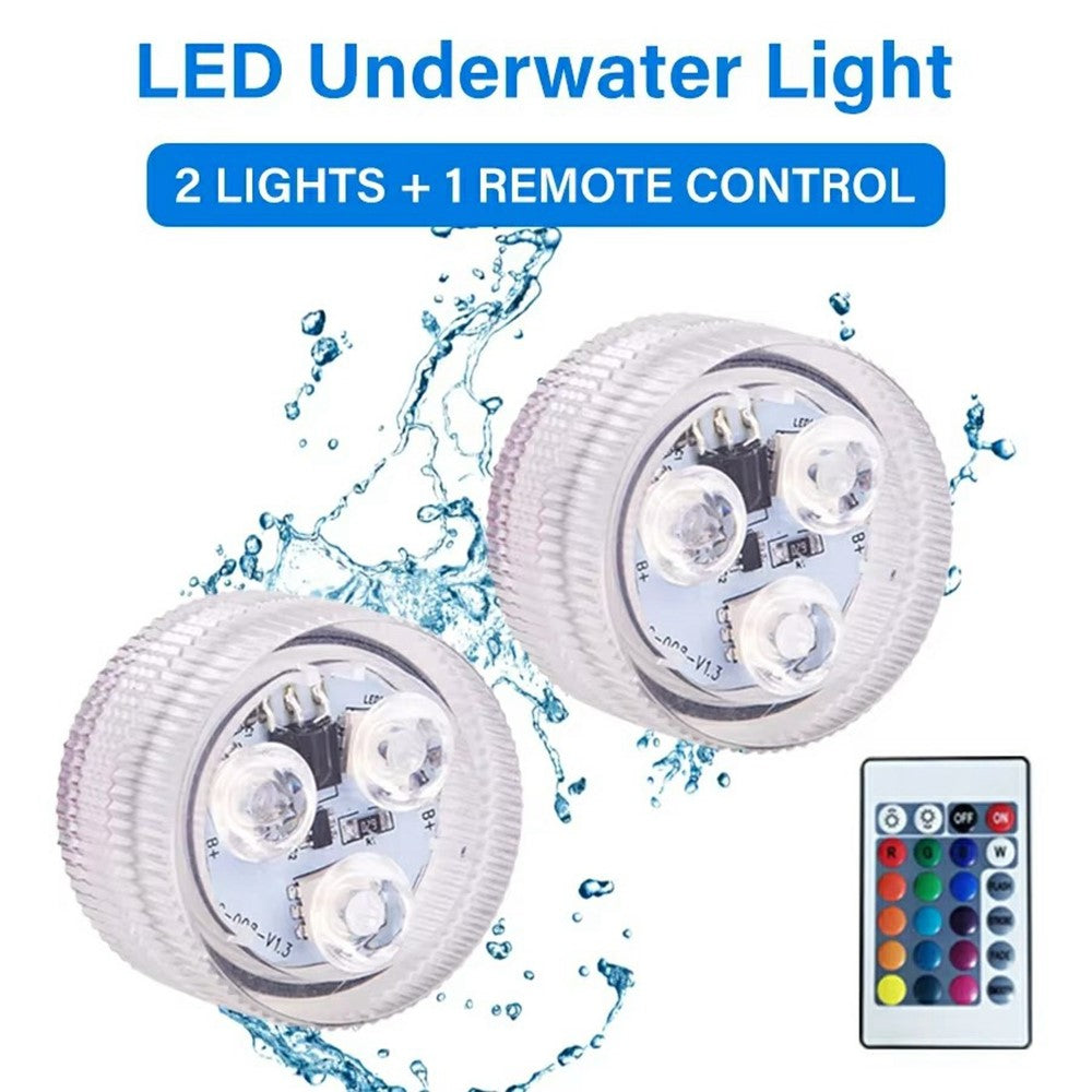 Vattentät RGB LED-Belysning med Fjärrkontroll (2-pack)
