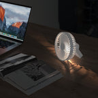 Fläkt – 3 hastigheter, portabel, USB-laddning